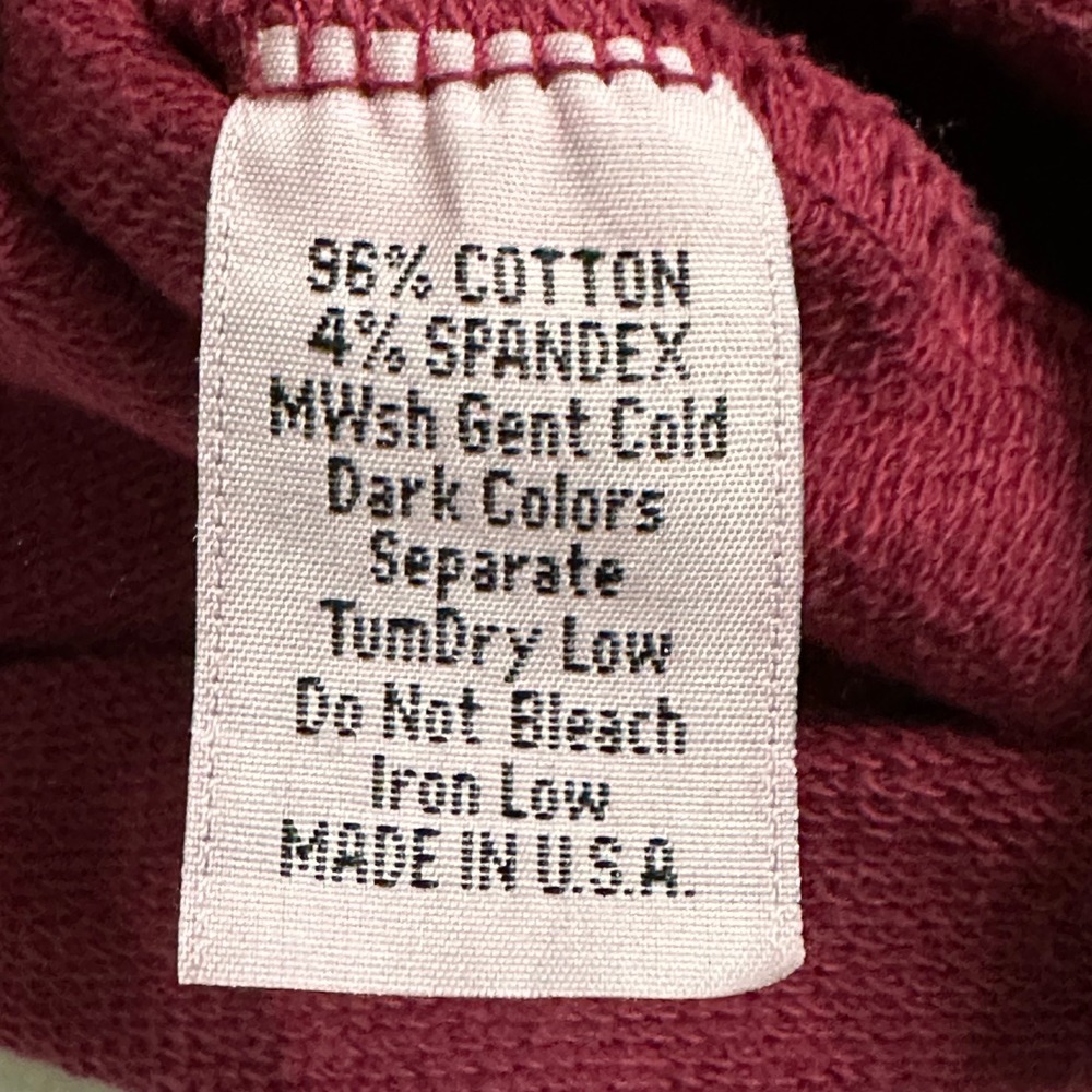 CMC Mock Neck Long Sleeve Top Cotton Blend Pocket Detail Burgundy Boho Casual L - Picture 4 of 6